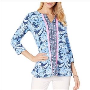 Lily Pulitzer Karina tunic High Tide Chilly Lilly size LARGE